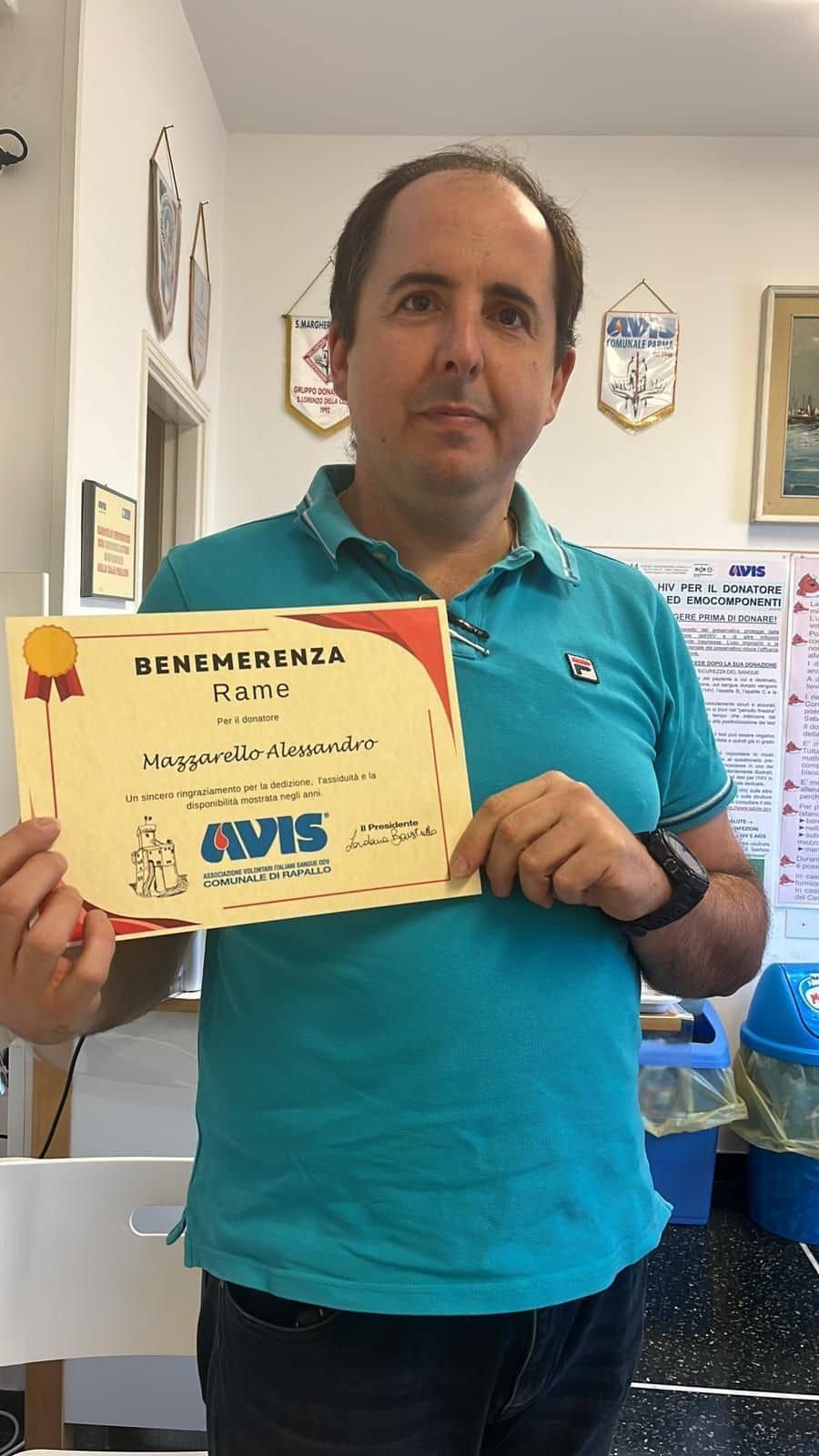 Avis Comunale di Rapallo - Le benemerenze, i riconoscimenti per la vostre donazioni