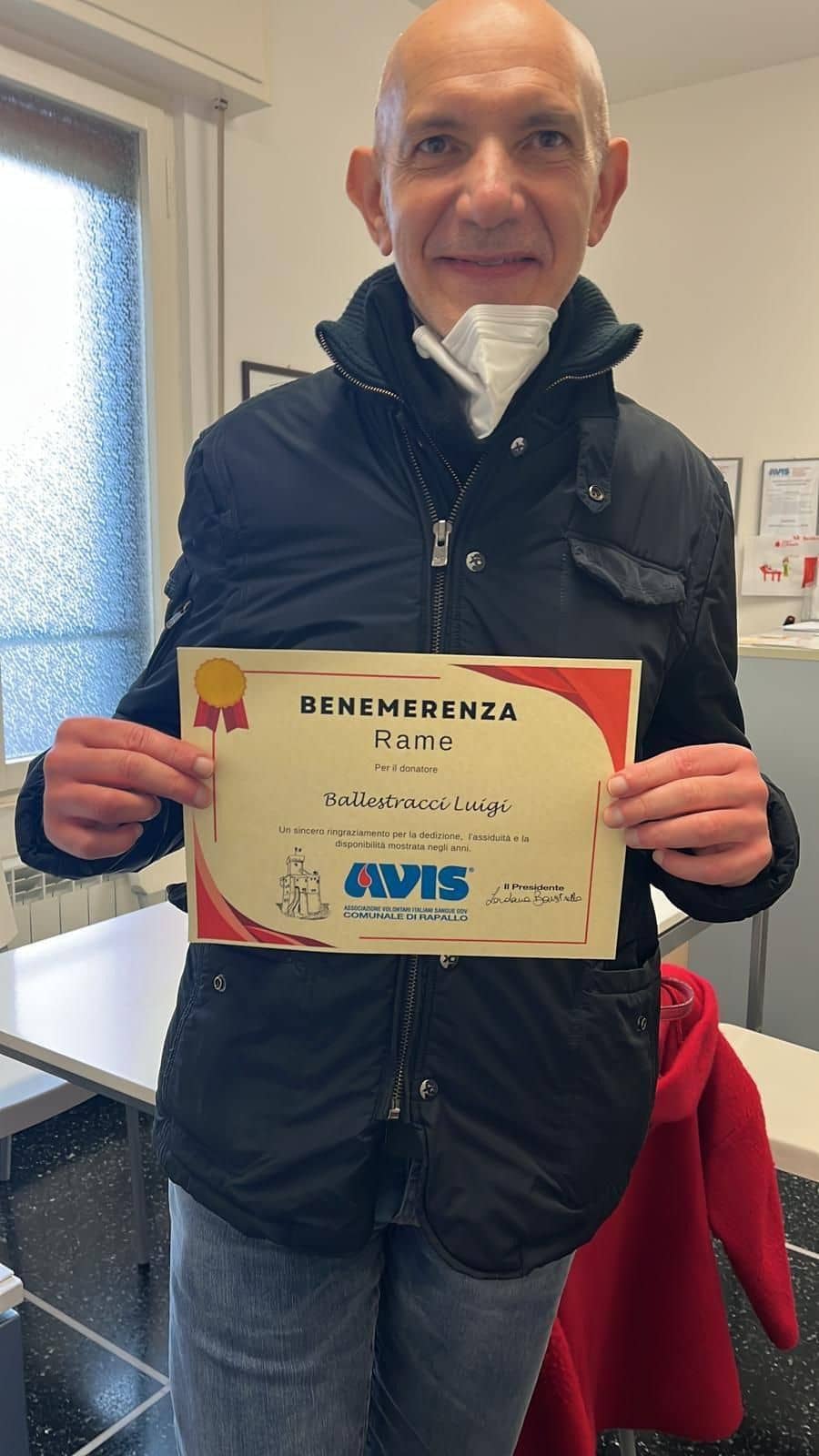 Avis Comunale di Rapallo - Le benemerenze, i riconoscimenti per la vostre donazioni